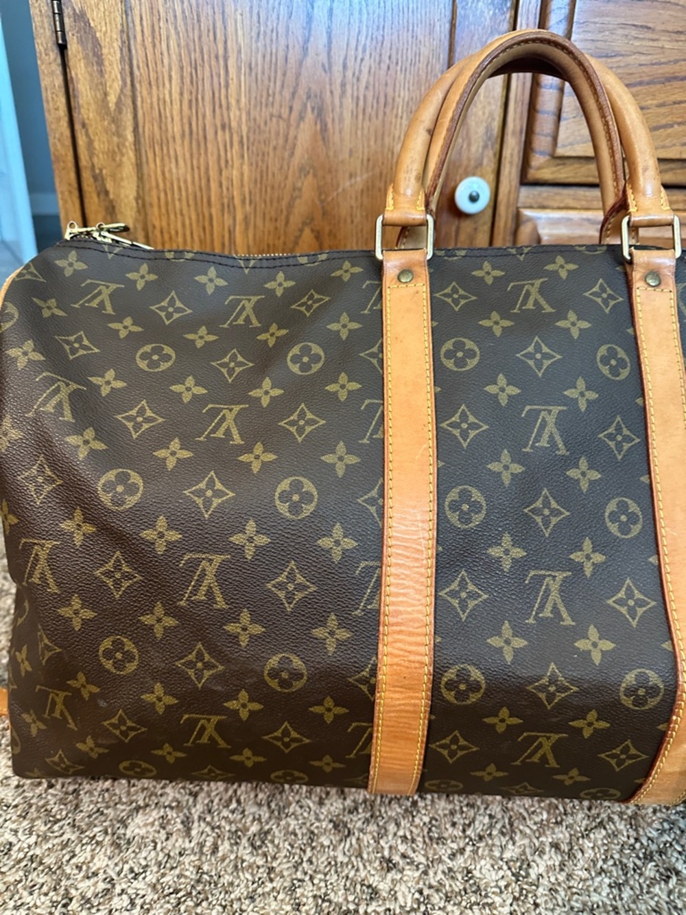 Louis Vuitton Monogram Canvas Keepall  Bandouliere 55 - Picture 9 of 15